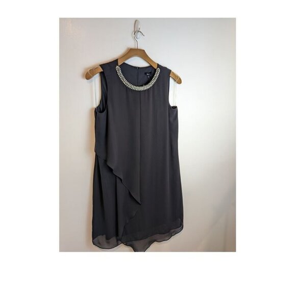 NWT MSK Charcoal Mature Formal Dress, Mother of the Bride Dress, Sz 14 - Picture 1 of 3